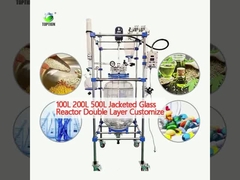 Reattore in vetro a doppio strato 100L 200L 500L